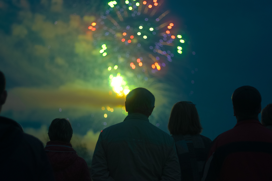 Fireworks at Lake Manawa