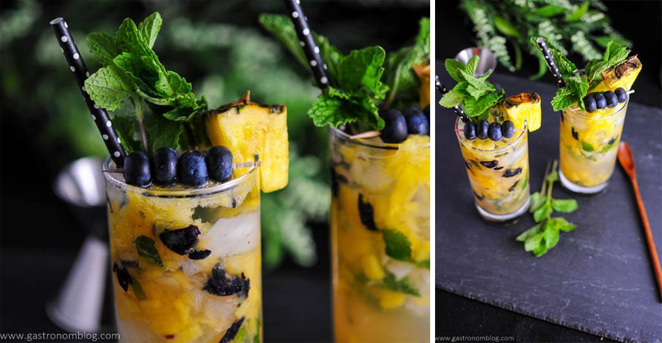 The Gastronum Omaha Bloggers Blueberry Pineapple Mojito Summer Drink Recipes